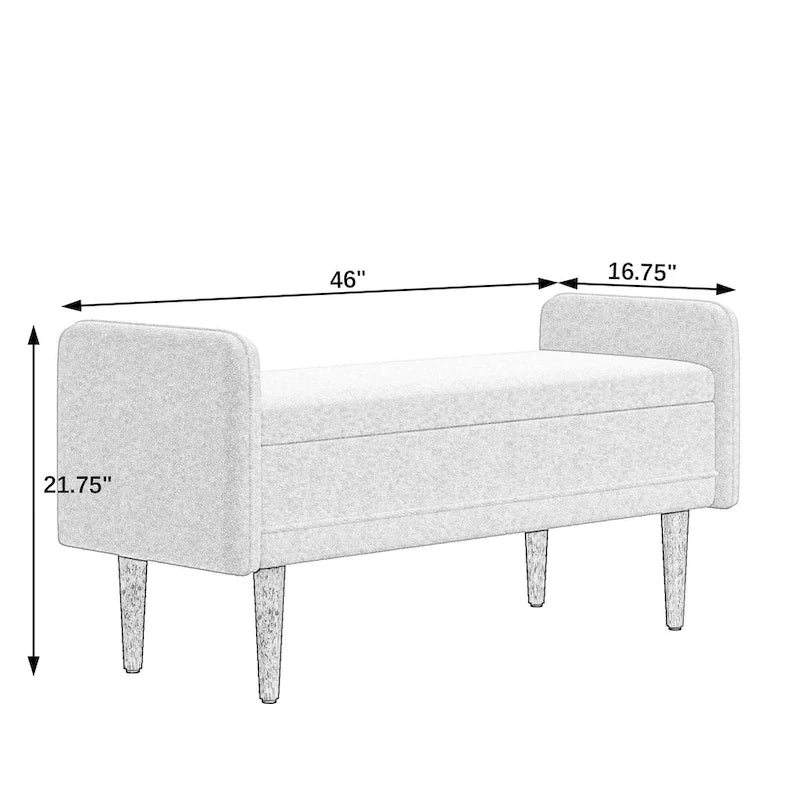 Pouffe de rangement en lin beige/vert/noir – Monoplace