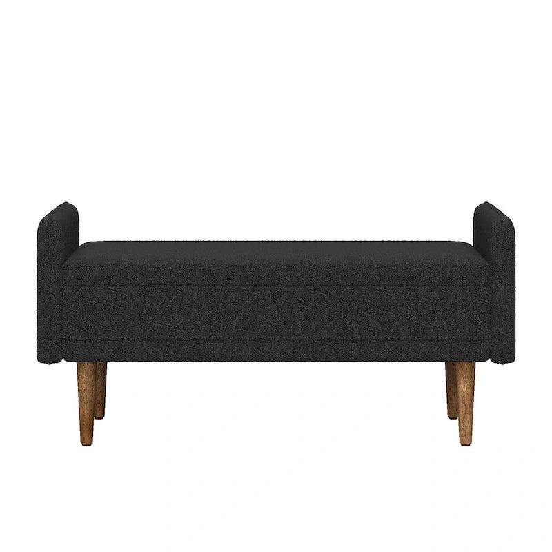 Pouffe de rangement en lin beige/vert/noir – Monoplace