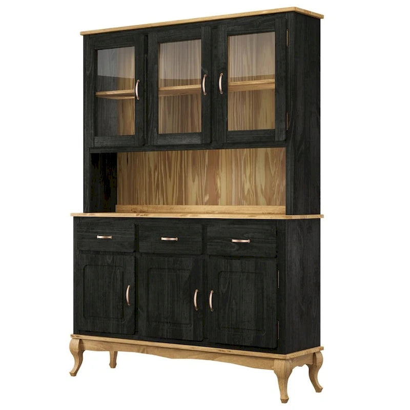Vaisselier vert/noir, style étagère ouverte, 1 unité