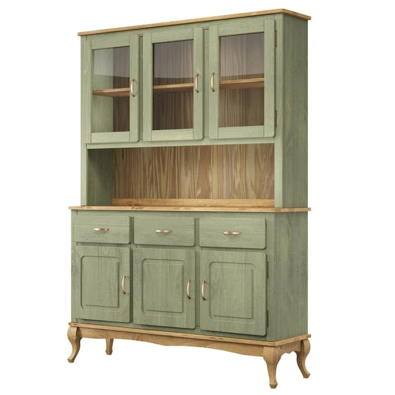 Vaisselier vert/noir, style étagère ouverte, 1 unité