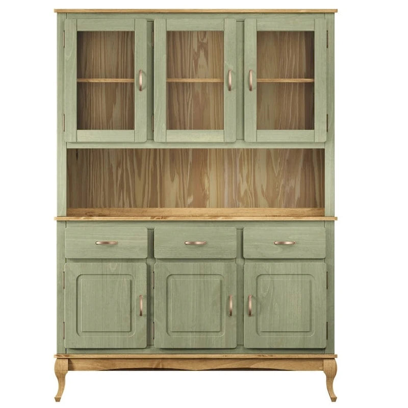 Vaisselier vert/noir, style étagère ouverte, 1 unité