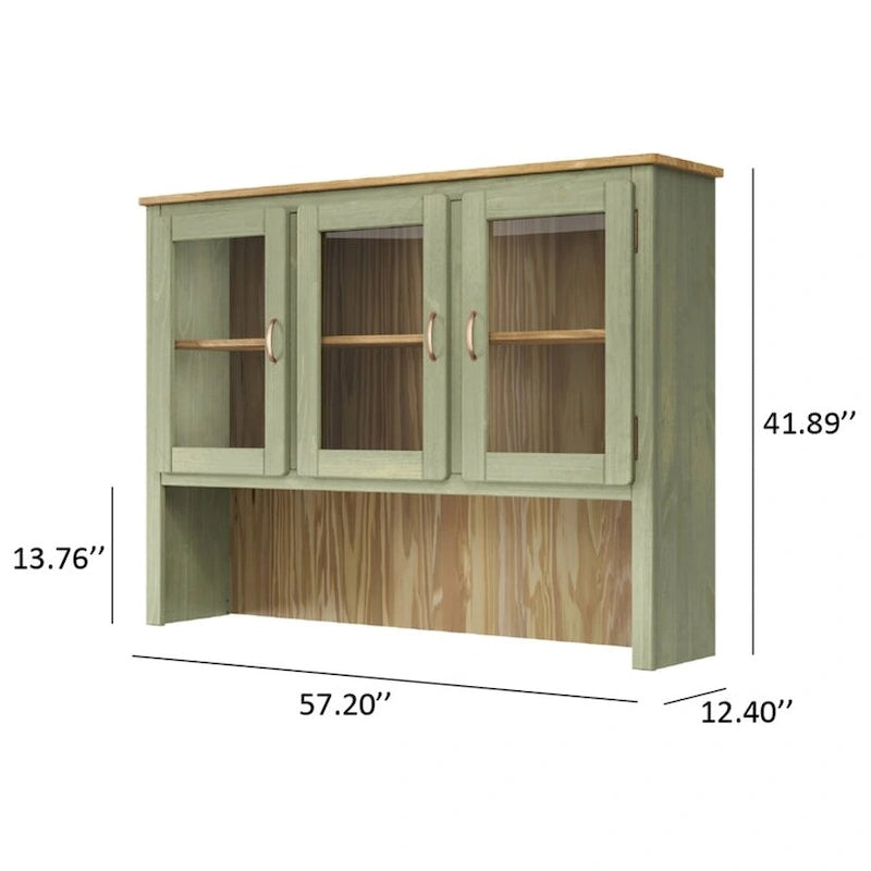 Vaisselier vert/noir, style étagère ouverte, 1 unité