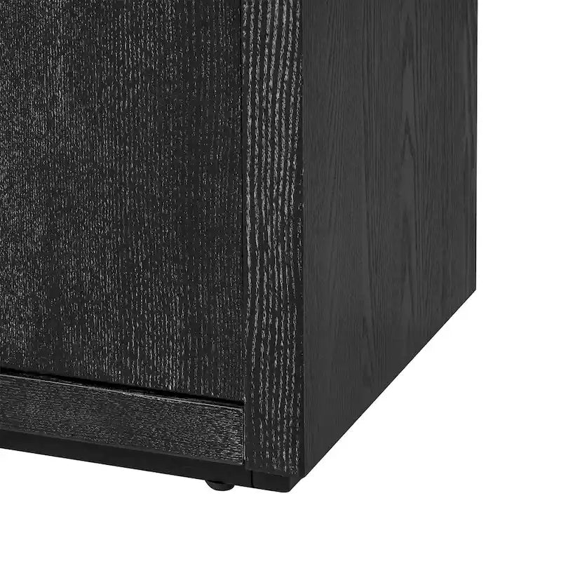 Buffet noir à 4 portes | Placage frêne | Pour 1