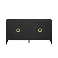 Meuble de rangement en placage de sapin – 5 pieds, porte arrondie, simple (noir / naturel / bleu marine)