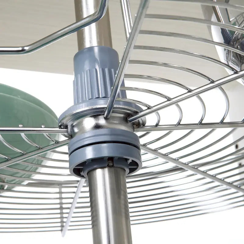 Plateau tournant double étagère à 270° en acier inoxydable gris, 81 cm de diamètre