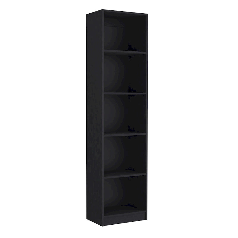 Ensemble de 2 bibliothèques (blanc / noir / beige / multicolore), étagère ouverte + armoire à 2 portes, prêt à assembler