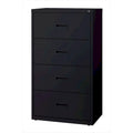Classeur latéral à 4 tiroirs – Noir / Beige / Gris – 76 cm de large, convient pour 1 à 2 utilisateurs
