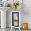 Meuble bas blanc et noir, une porte, 1 unité