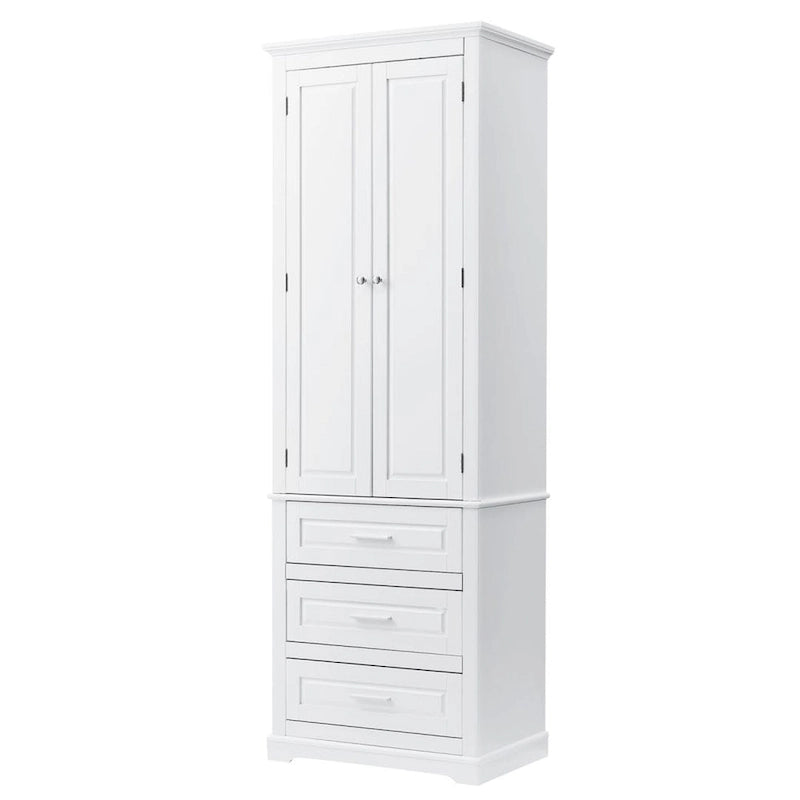 Meuble de rangement haut de salle de bain noir/gris/blanc – 3 tiroirs et étagères supérieures, usage individuel