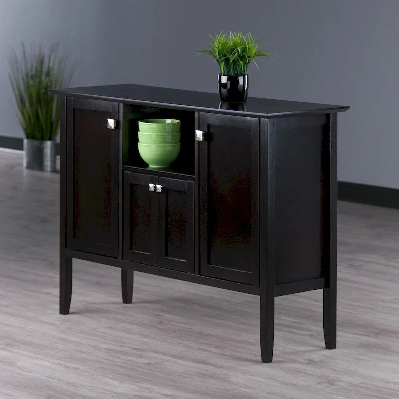 Meuble de buffet à café, style 3 portes — 117 cm (l) x 40 cm (P) x 85 cm (H)