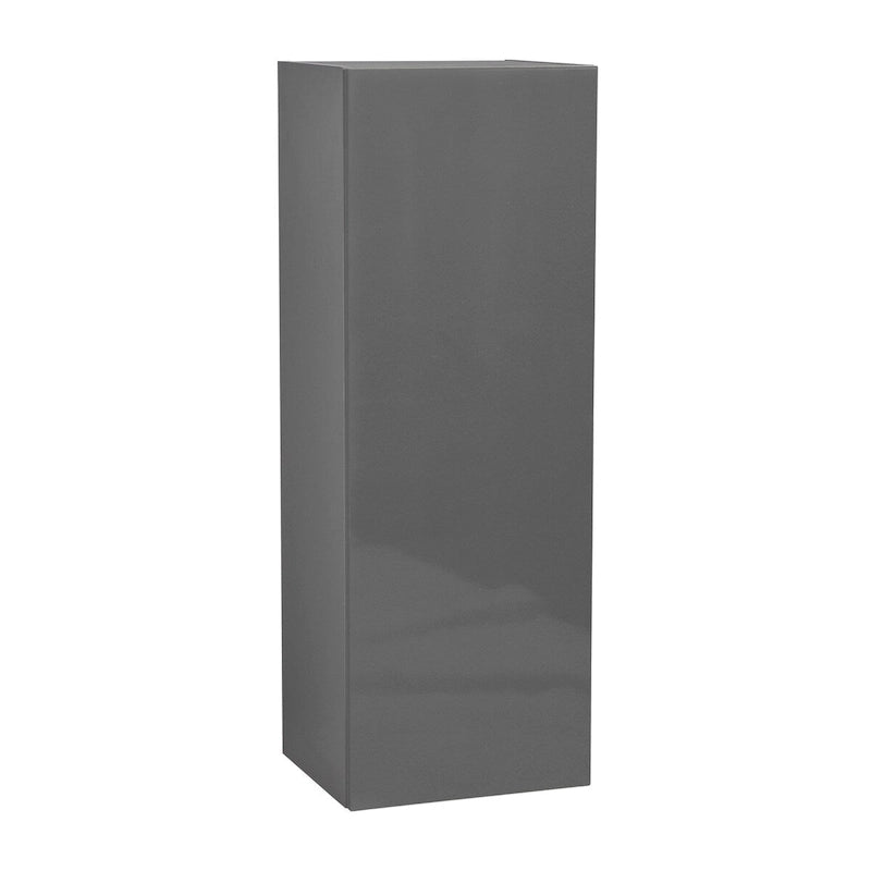 Meuble Haut Mural Gris à Porte Simple – 15"L × 42"H × 12"P, Montage par 1 Personne