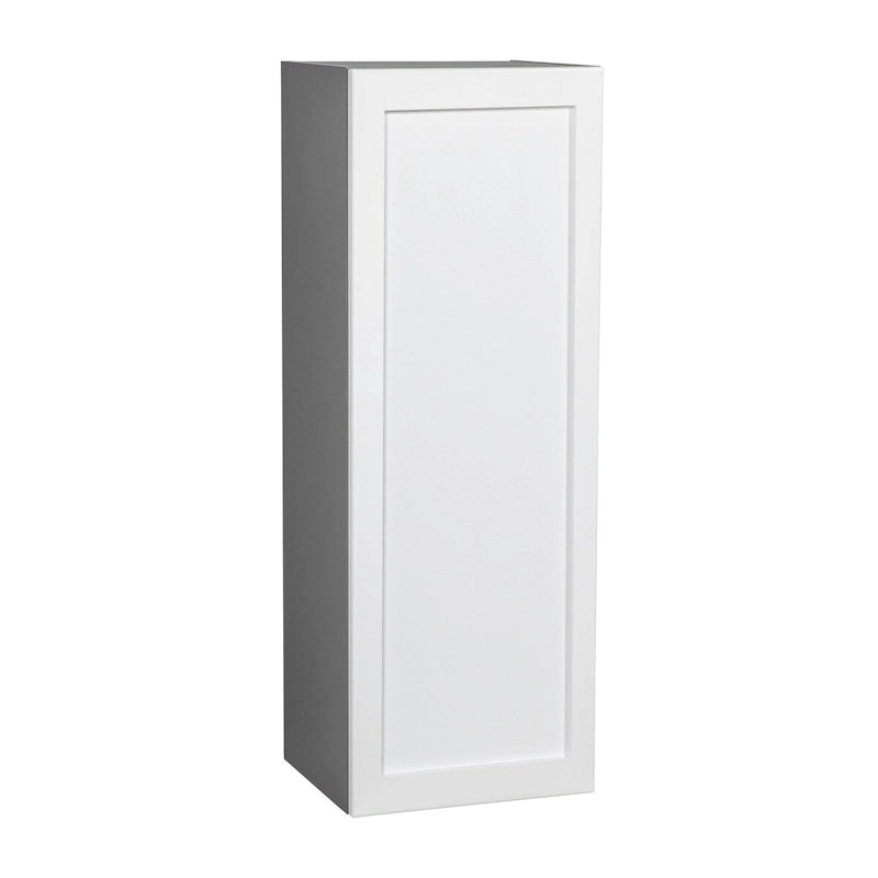 Meuble Haut Mural Gris à Porte Simple – 15"L × 42"H × 12"P, Montage par 1 Personne