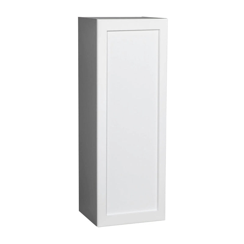 Meuble Haut Mural Gris à Porte Simple – 15"L × 42"H × 12"P, Montage par 1 Personne