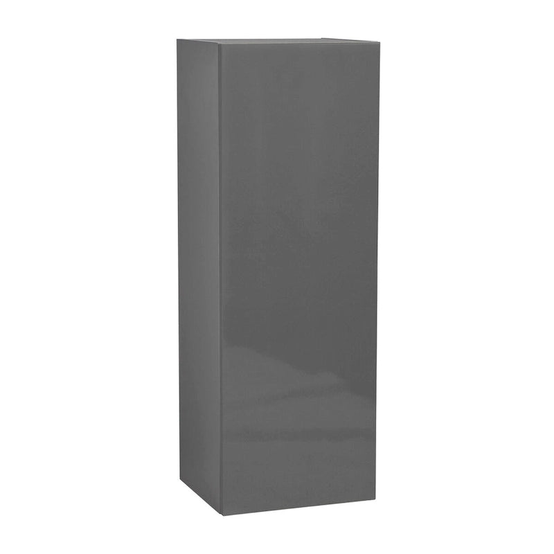 Meuble Haut Mural Gris à Porte Simple – 15"L × 42"H × 12"P, Montage par 1 Personne