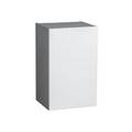 Meuble haut à porte simple – Blanc cassé / Gris / Noir / Transparent / Marron / Blanc – 53 cm L × 61 cm H × 30 cm P – 1 porte