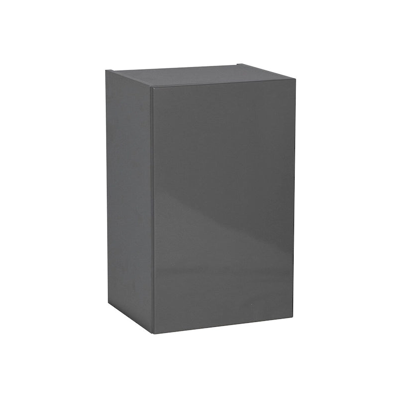 Meuble haut à porte simple – Blanc cassé / Gris / Noir / Transparent / Marron / Blanc – 53 cm L × 61 cm H × 30 cm P – 1 porte