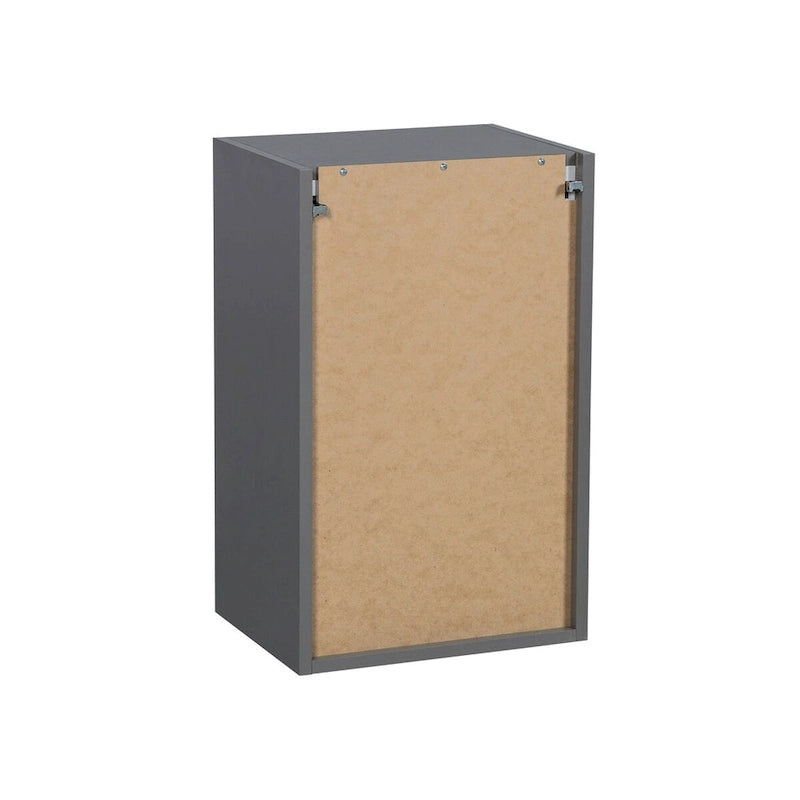 Meuble haut à porte simple – Blanc cassé / Gris / Noir / Transparent / Marron / Blanc – 53 cm L × 61 cm H × 30 cm P – 1 porte