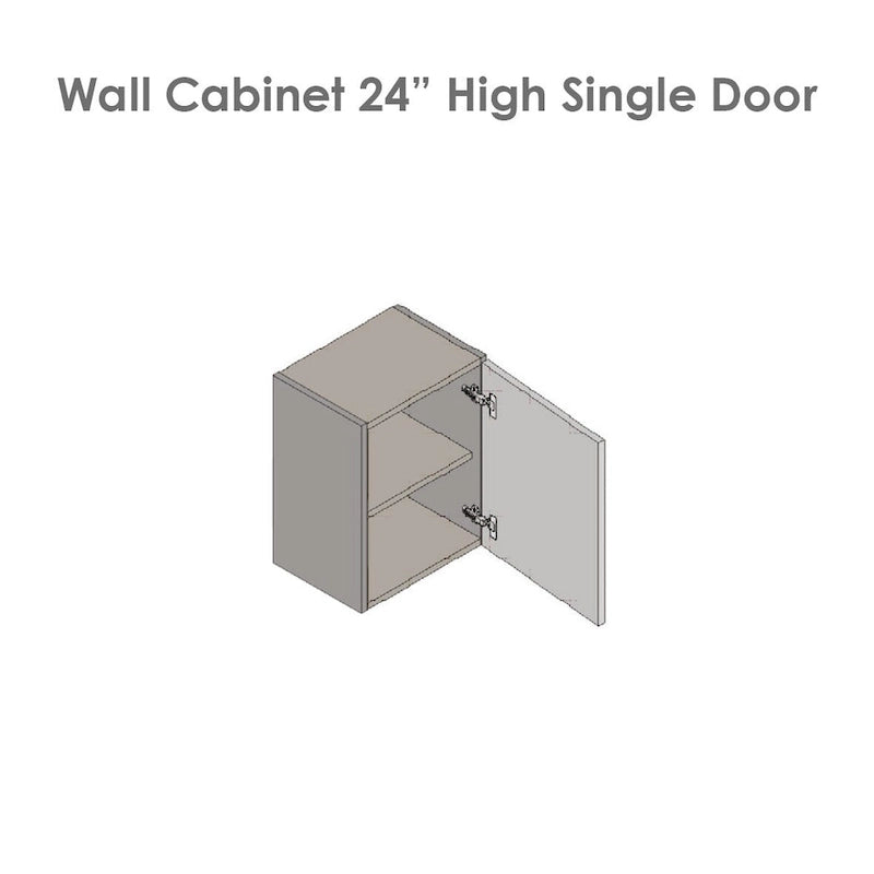 Meuble haut à porte simple – Blanc cassé / Gris / Noir / Transparent / Marron / Blanc – 53 cm L × 61 cm H × 30 cm P – 1 porte