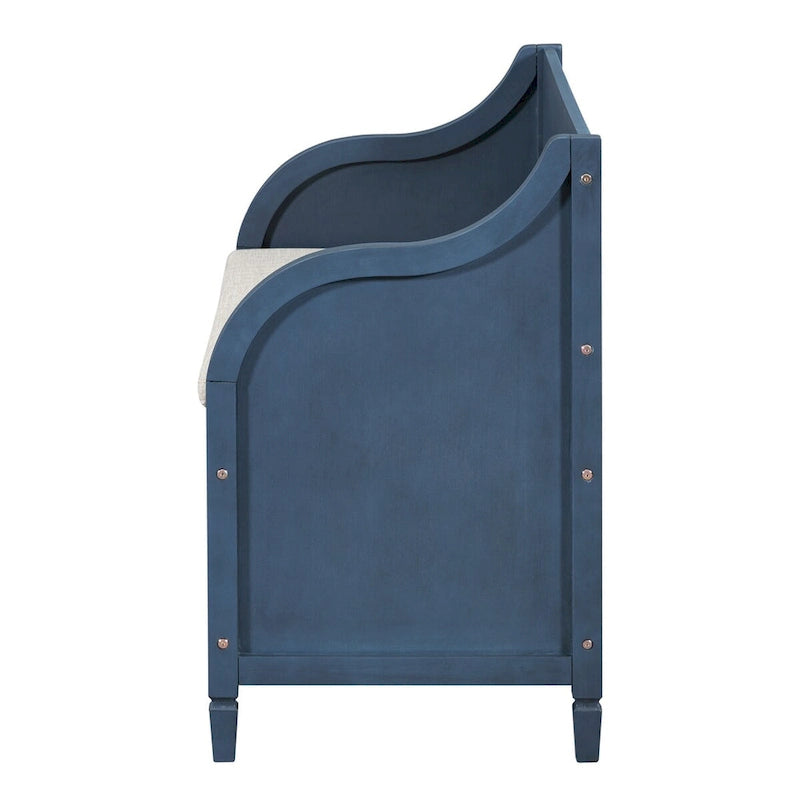 Banc de rangement en bois massif avec charnière de sécurité, 5 couleurs, 1 à 2 places