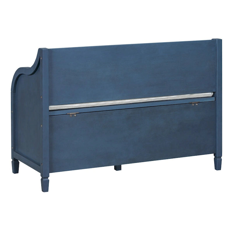 Banc de rangement en bois massif avec charnière de sécurité, 5 couleurs, 1 à 2 places