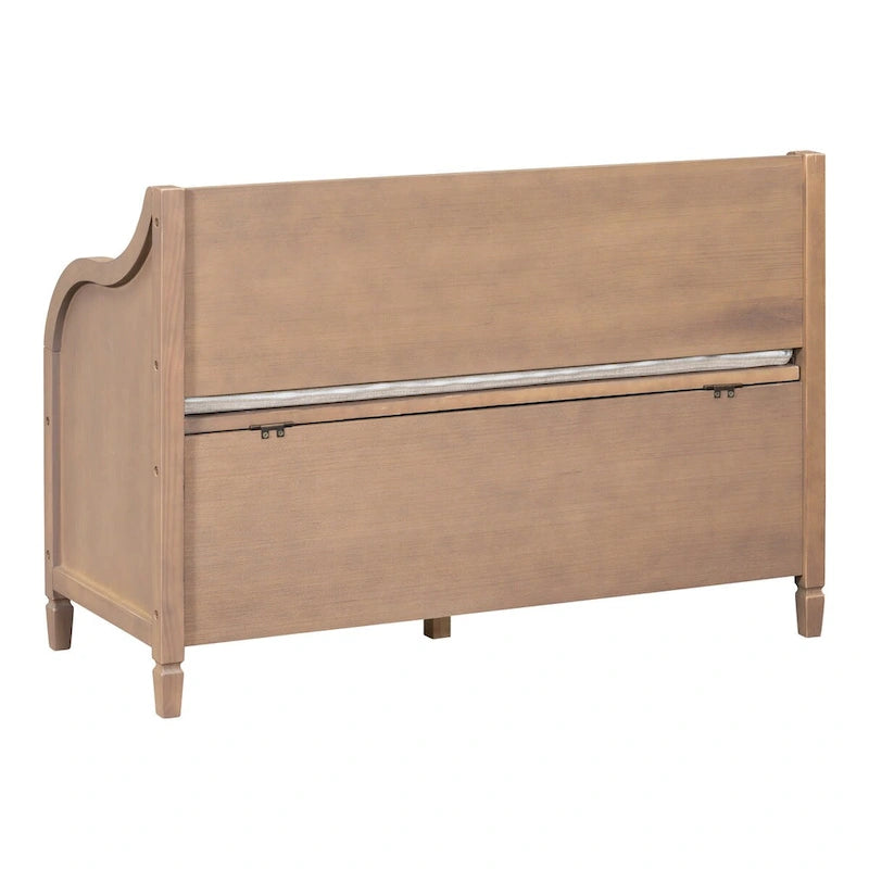 Banc de rangement en bois massif avec charnière de sécurité, 5 couleurs, 1 à 2 places