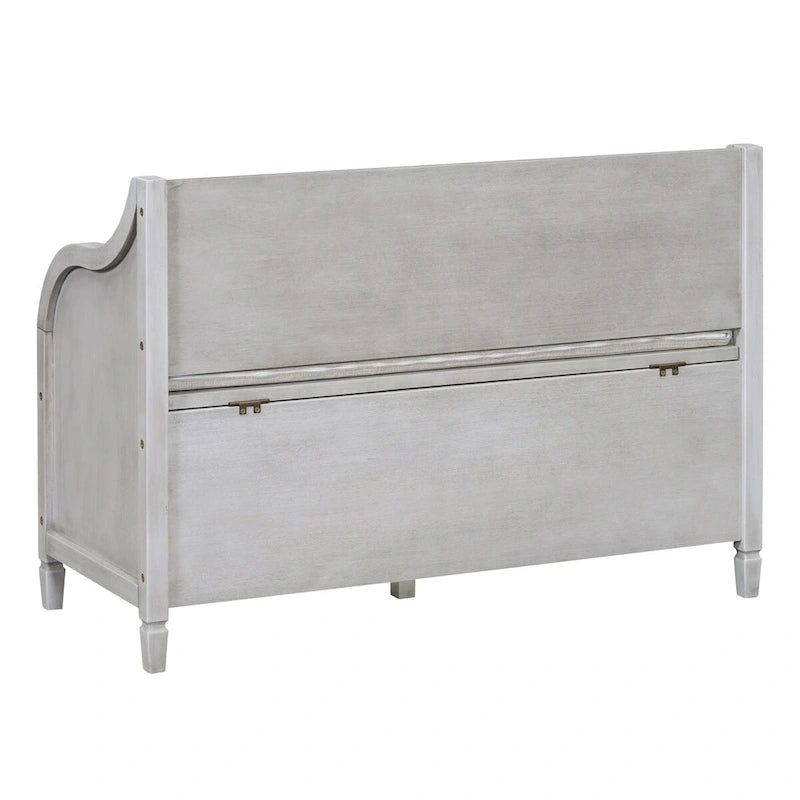 Banc de rangement en bois massif avec charnière de sécurité, 5 couleurs, 1 à 2 places