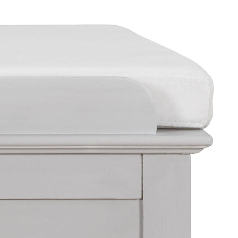 Banc de rangement en bois vintage avec 2 armoires – Gris délavé / Expresso / Bleu marine antique / Blanc, 1 place