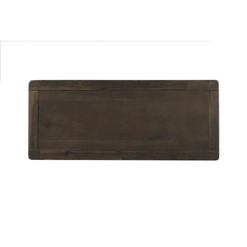 Meuble de rangement de ferme avec 2 tiroirs et 4 paniers en rotin – Gris clair / Bleu marine antique / Blanc délavé