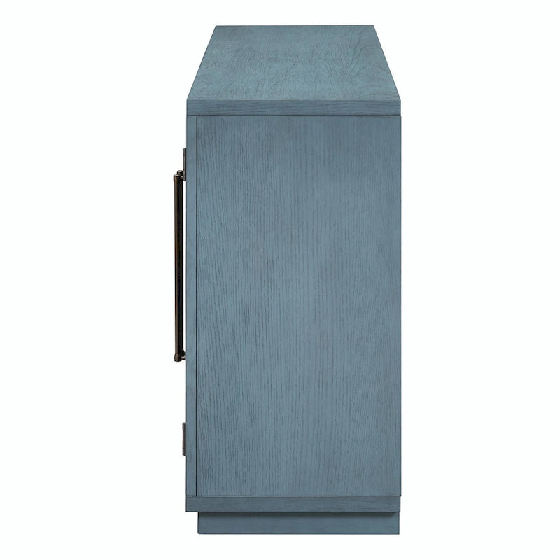 Buffet 4 portes Rétro Arched-Door bleu marine / noir