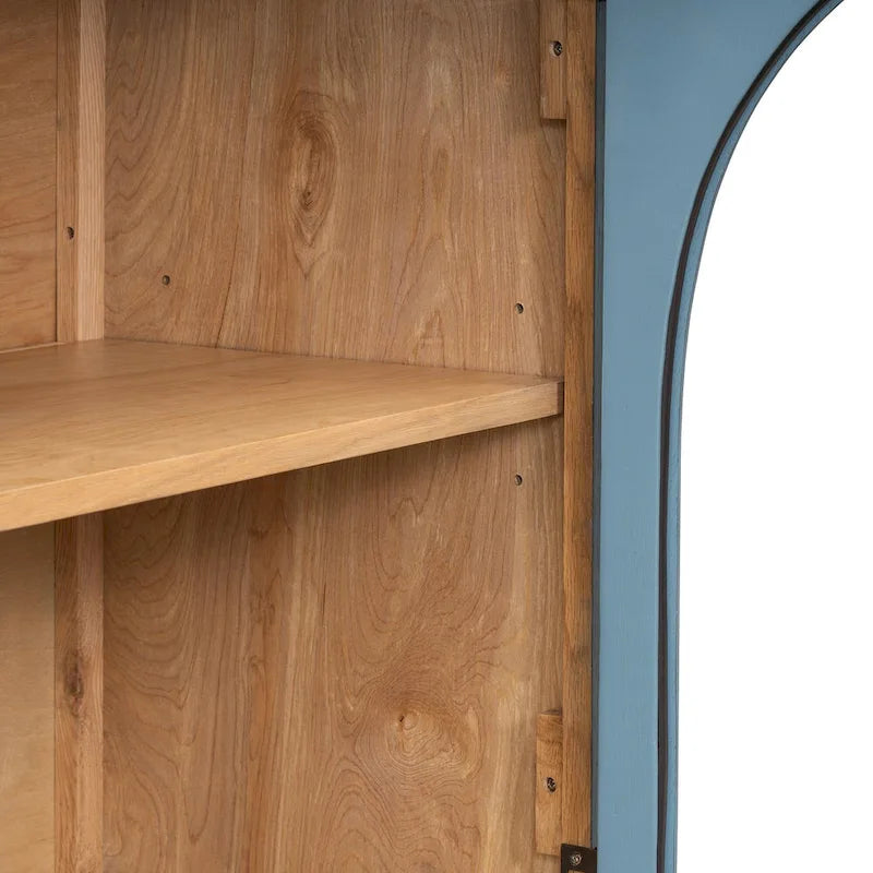 Buffet 4 portes Rétro Arched-Door bleu marine / noir