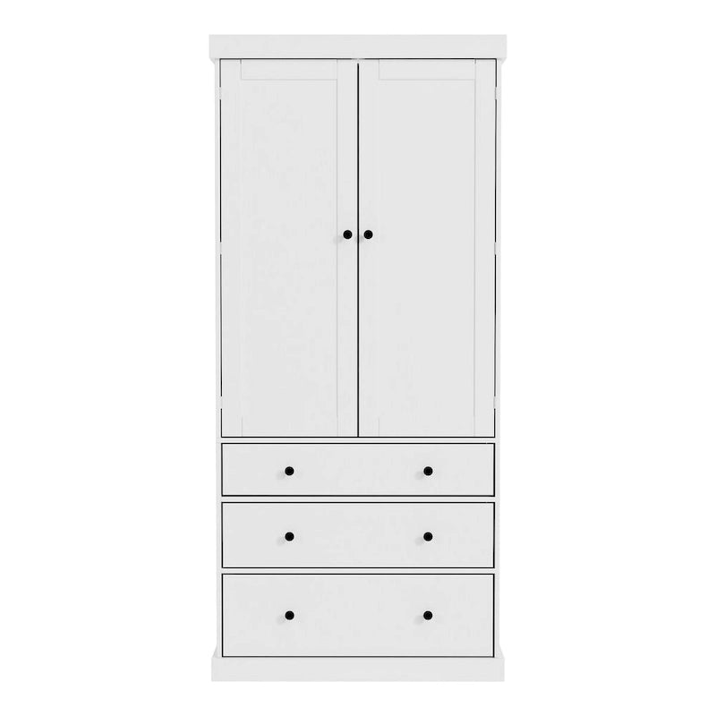 Armoire de cuisine autoportante à 2 portes (Gris / Crème / Blanc)