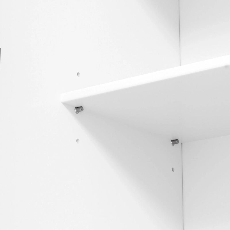 Armoire de cuisine autoportante à 2 portes (Gris / Crème / Blanc)