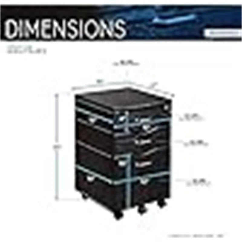 Meuble classeur roulant 3 tiroirs en bois, finition expresso, 1 personne