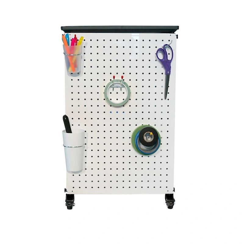 Armoire de rangement modulaire blanc/noir – 2 modules côte à côte, 6 bacs, utilisateur unique