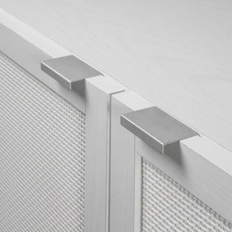 Armoire en rotin blanche à 2 portes, plateau en MDF, étagère réglable