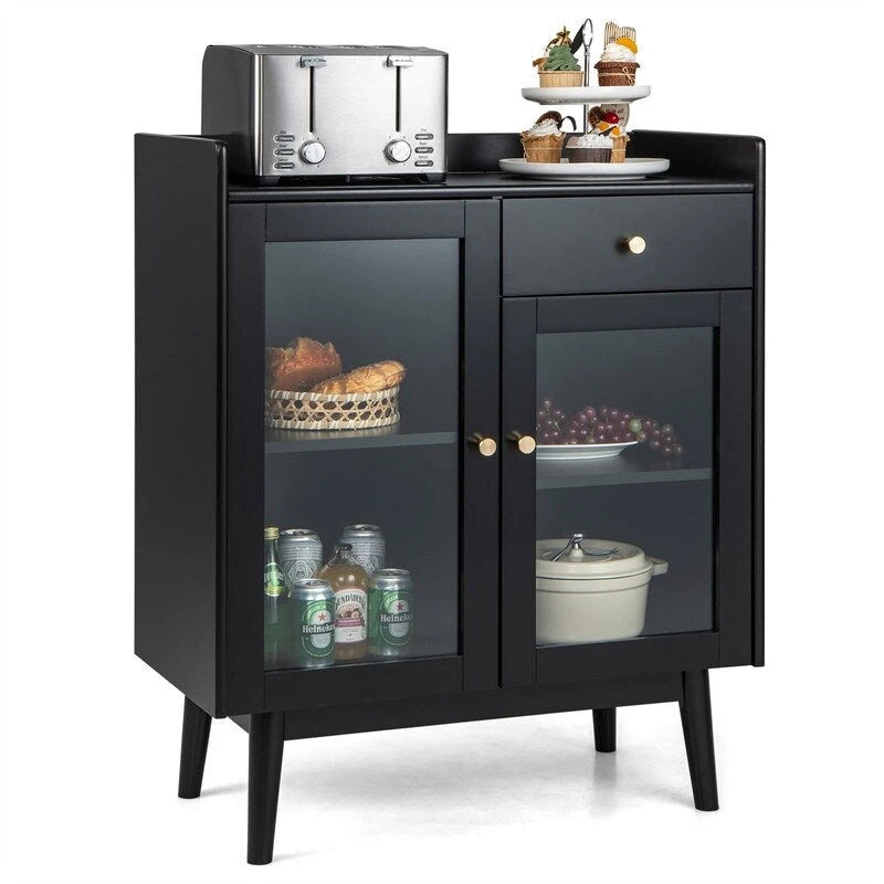 Bahut moderne du milieu du siècle noir, assemblage par 1 personne, 40,6P x 80L x 94H