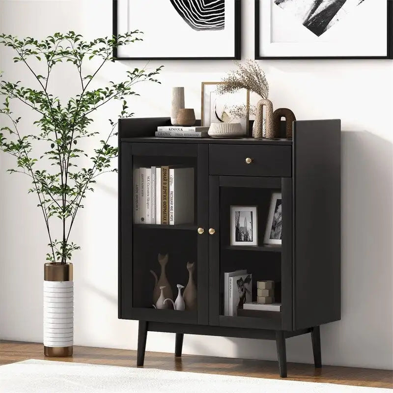 Bahut moderne du milieu du siècle noir, assemblage par 1 personne, 40,6P x 80L x 94H