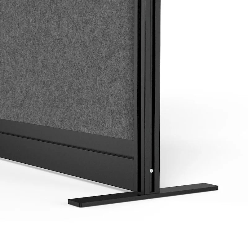 Séparateur de pièce modulaire noir – Espace de travail simple, mur de départ 70" x 70"