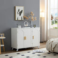Buffet bas 3 portes blanc, style vague, pour 1 pièce