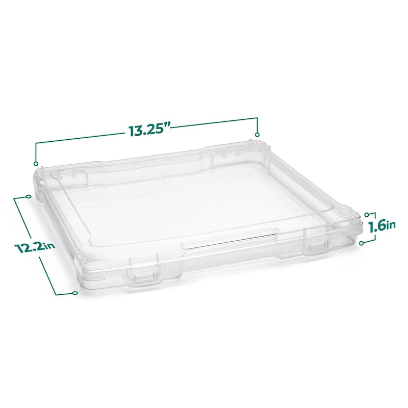 Boîtier de projet portable empilable transparent, format légal – Lot de 6
