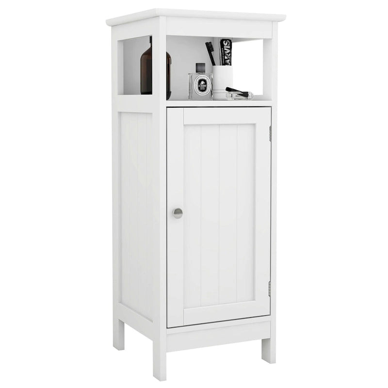 Meuble de rangement à porte unique peint en blanc, 32 x 30 x 80 cm, pour 1 personne