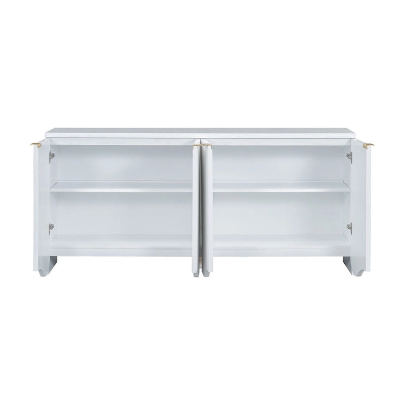 Armoire de rangement avec portes à rayures texturées – Noir / Blanc / Bleu marine, assemblage par 1 personne
