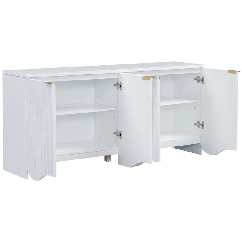 Armoire de rangement avec portes à rayures texturées – Noir / Blanc / Bleu marine, assemblage par 1 personne