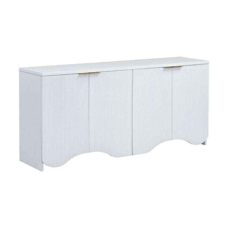 Armoire de rangement avec portes à rayures texturées – Noir / Blanc / Bleu marine, assemblage par 1 personne