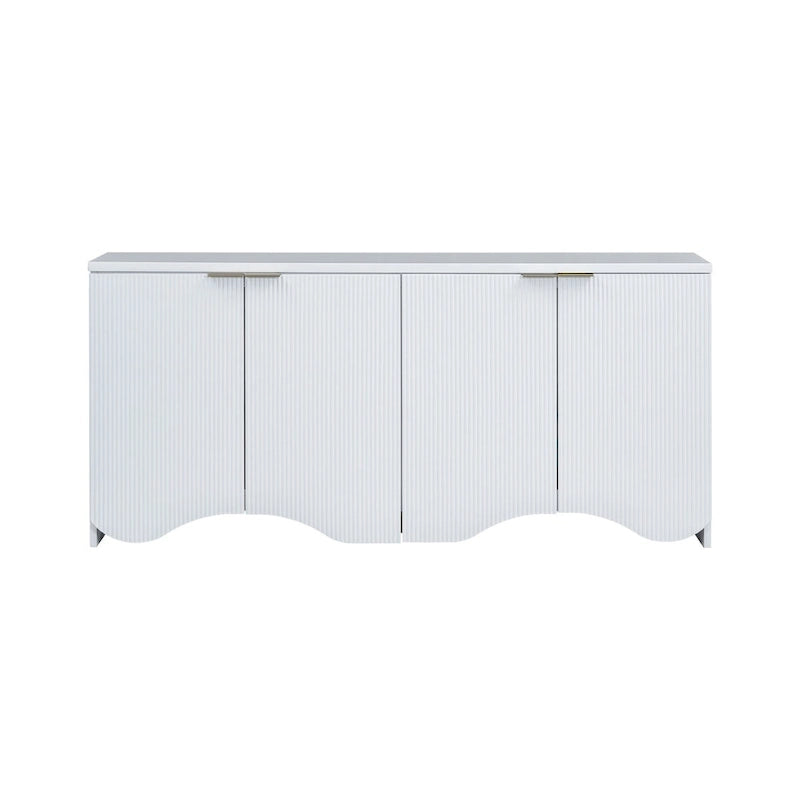 Armoire de rangement avec portes à rayures texturées – Noir / Blanc / Bleu marine, assemblage par 1 personne