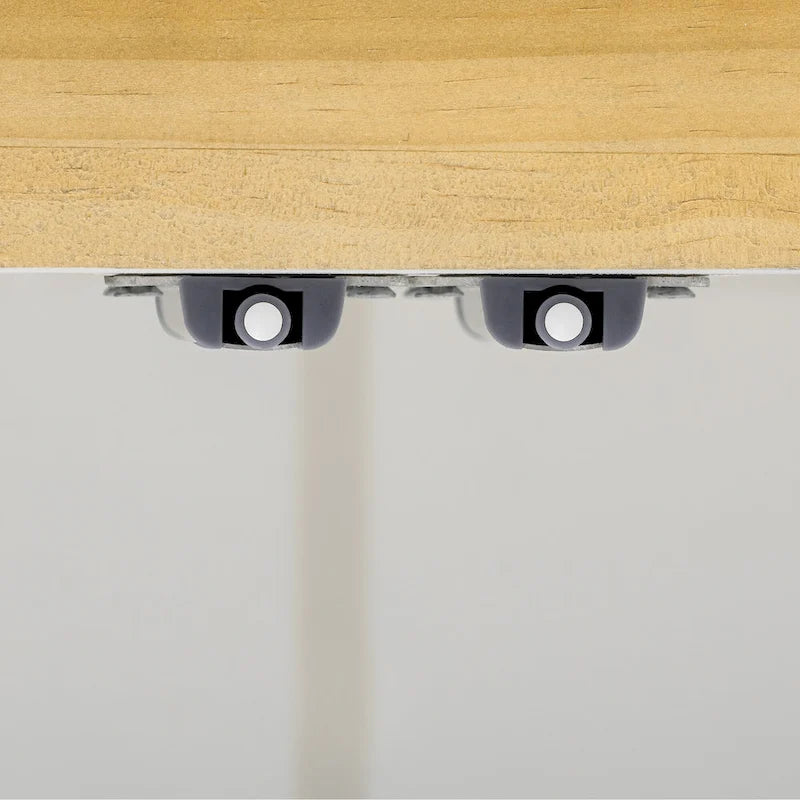 Armoire à 4 portes avec étagères réglables Bleu marine / Blanc / Noir