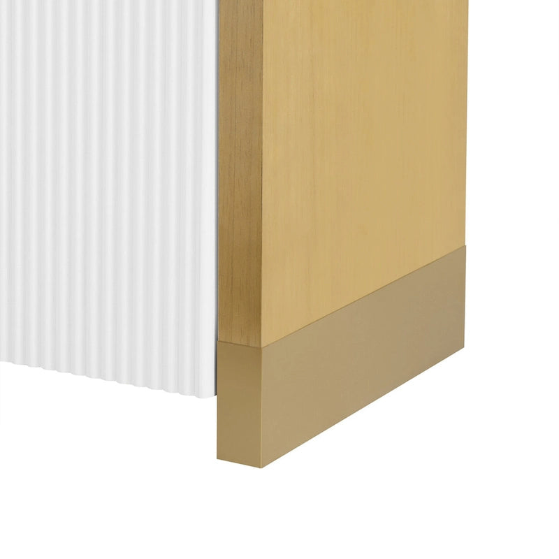 Armoire à 4 portes avec étagères réglables Bleu marine / Blanc / Noir