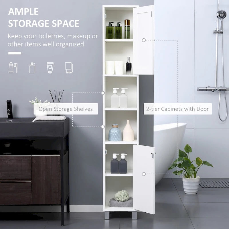 Meuble de rangement haut de salle de bain blanc avec miroir – 1 personne