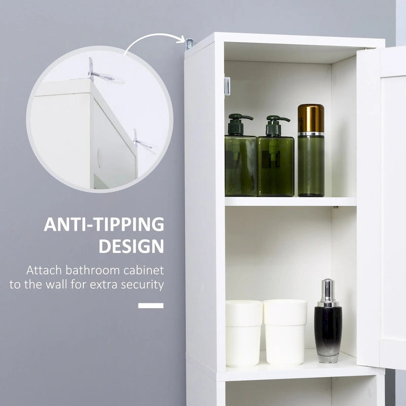 Meuble de rangement haut de salle de bain blanc avec miroir – 1 personne
